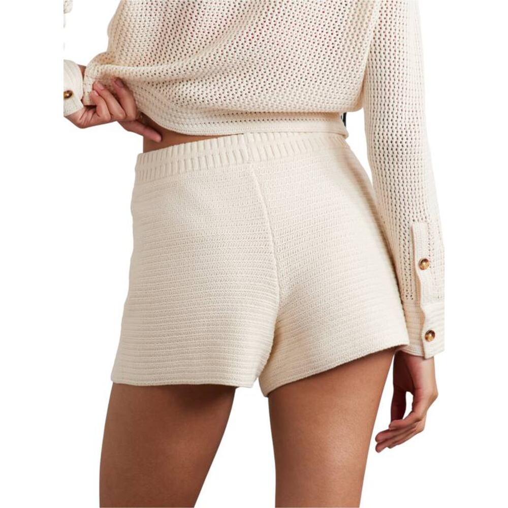 La Ligne NYC Crochet Jane Shorts in Cream S - Picture 2 of 3
